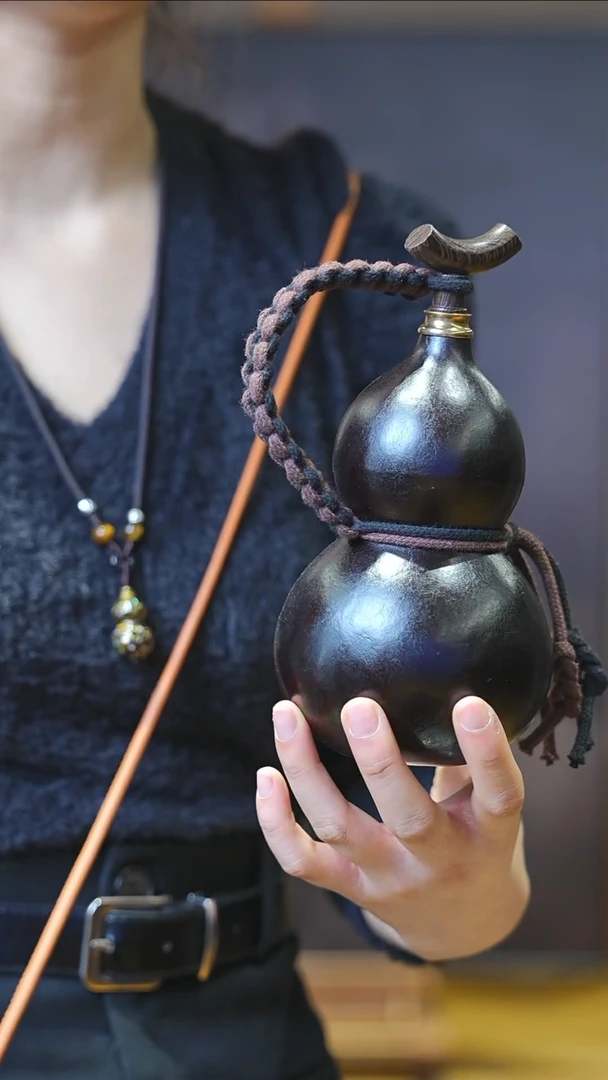 【闪购商品】XL186大漆酒葫芦不包手串及旋转底座