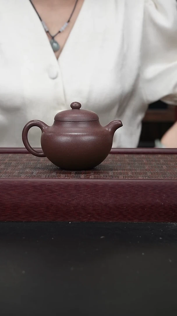 茶壶紫砂yz桃花泥 柿圆200cc