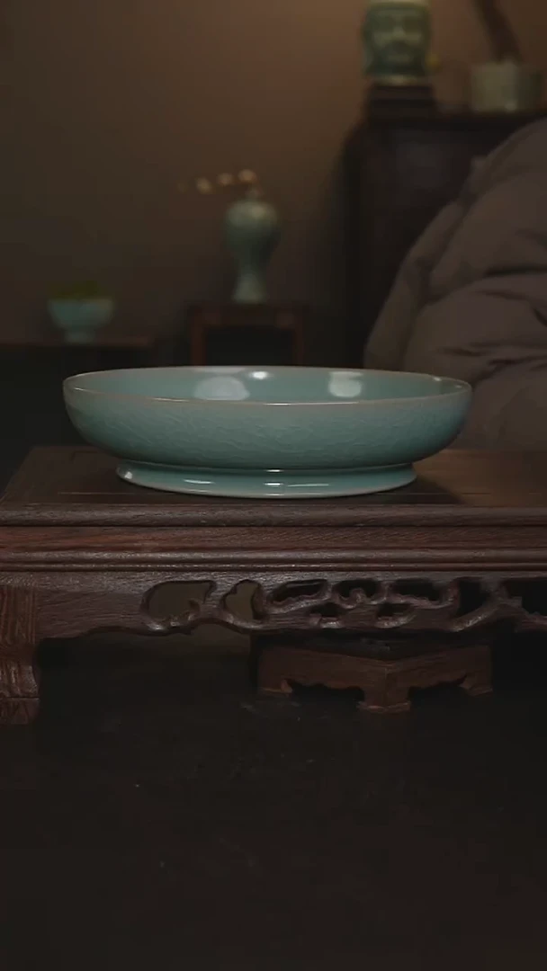 摆件瓷仿古手工圆洗