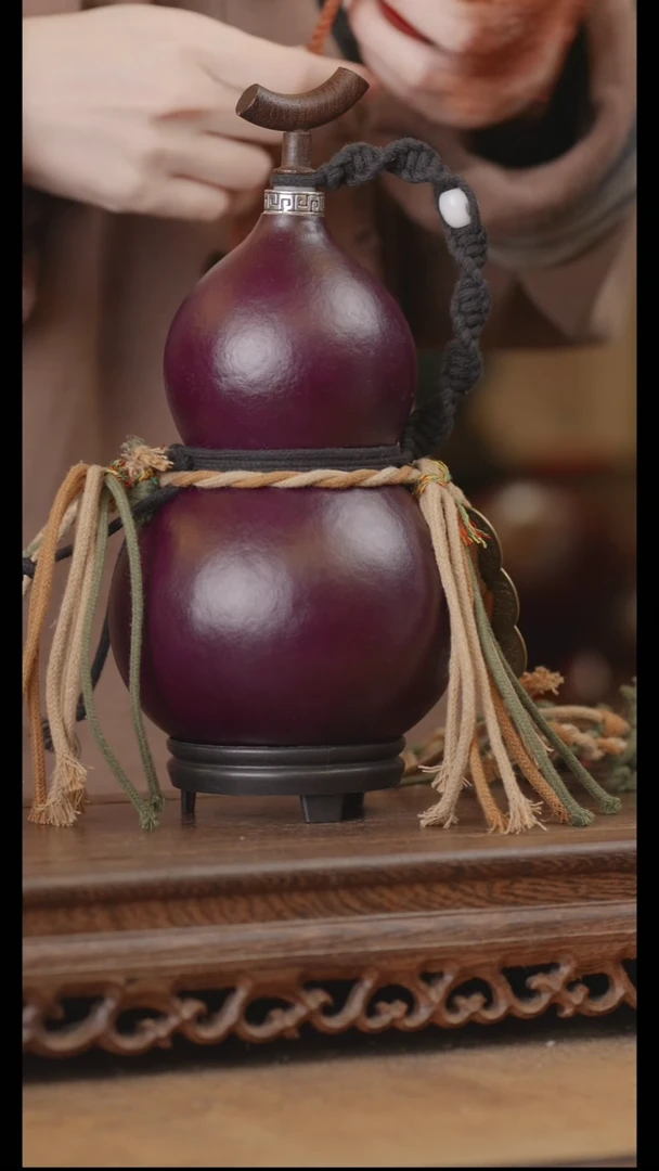 272号精品天然大漆酒葫芦一物一拍~