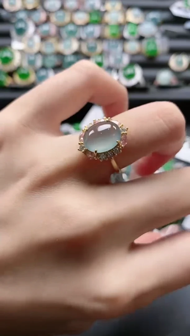 【闪购商品】翡翠戒指银S925镶嵌51151