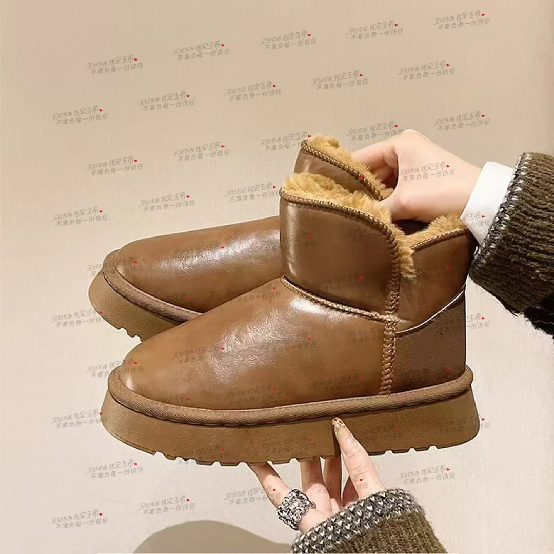 2025雪地靴冬季新款套筒加厚时尚耐运动棉靴-992