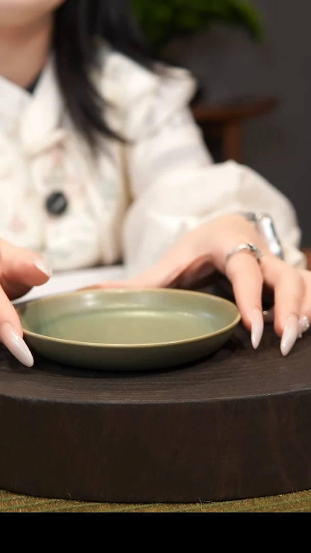 杯子奉化碟 汝州原产地 原矿老釉 带底款