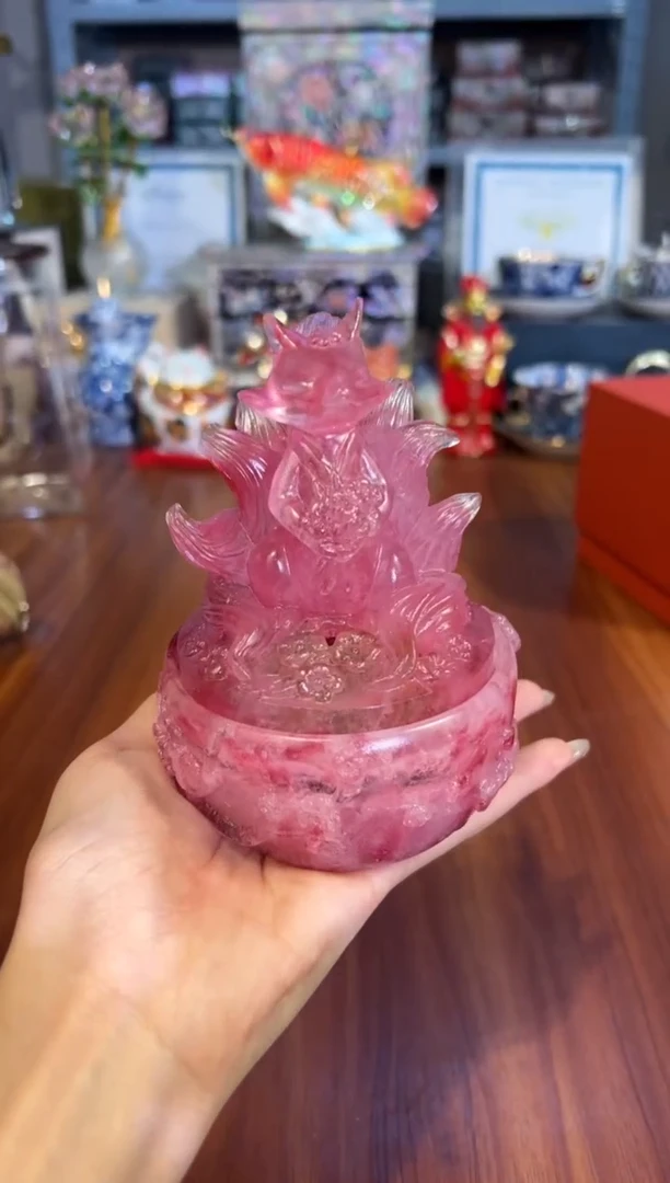 65粉彩琉璃·青丘香.炉（粉彩红）