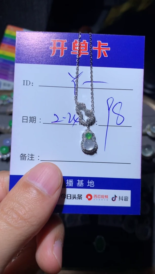 【闪购商品】翡翠颈饰银S925镶嵌向 Y.m