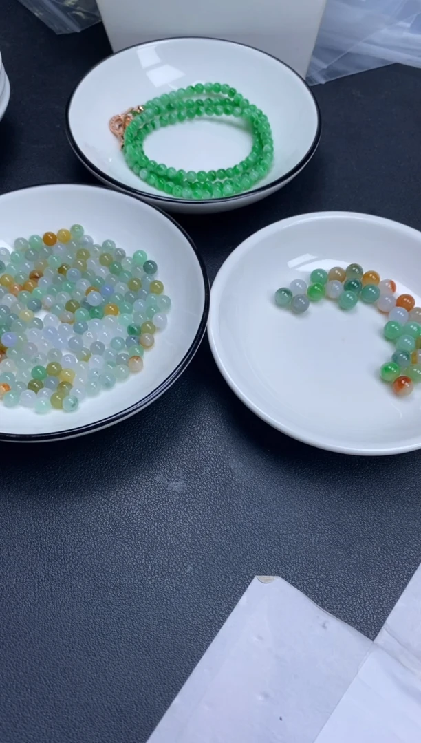 颈饰未镶嵌翡翠纵****1雪欣散珠定制diy