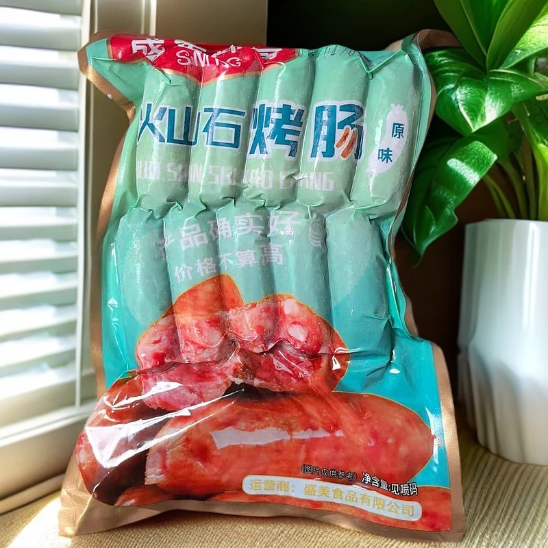 500g*3袋-冷冻食品-原味火山石烤肠【保质期到2025年4月9日】