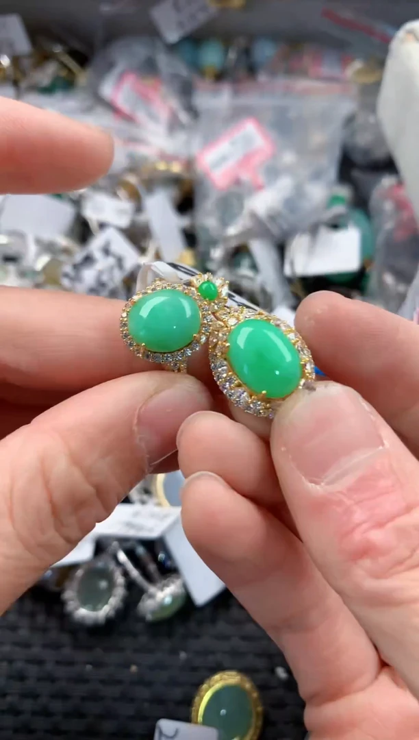 银S925镶嵌戒指翡翠333   4