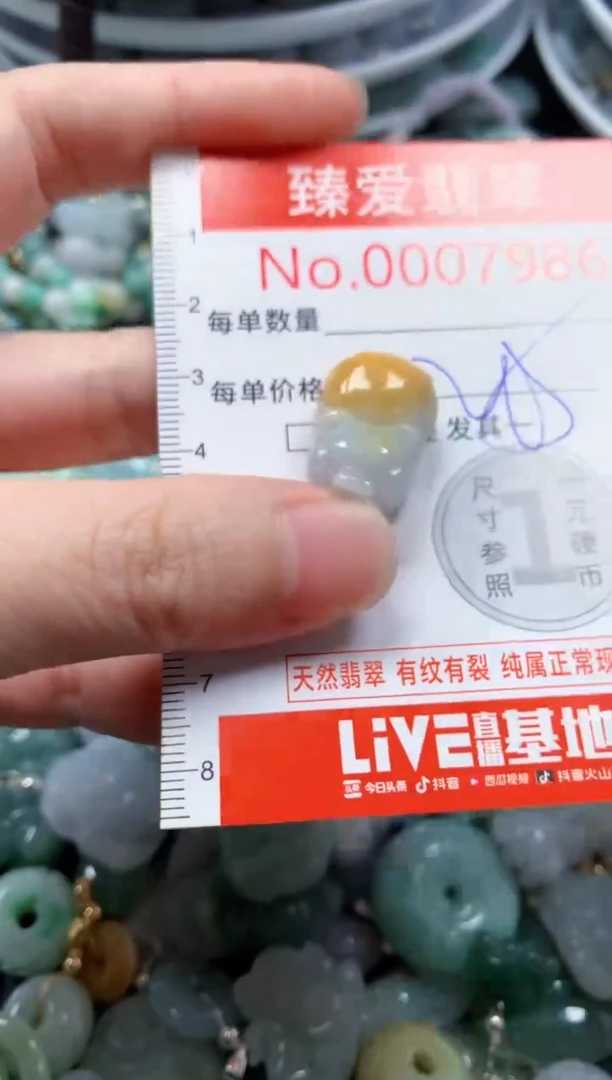 翡翠未镶嵌吊坠(不含链)7986