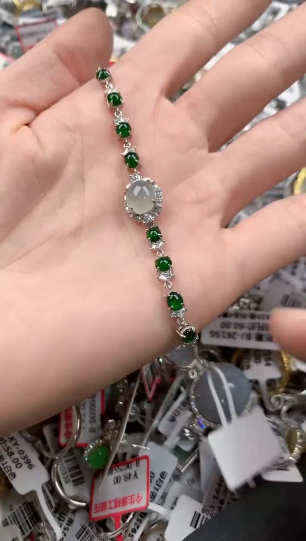 银S925镶嵌戒指翡翠999-----4