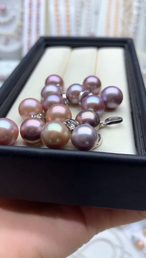 淡水珍珠银S925镶嵌吊坠(不含链)多样性发其一11mm