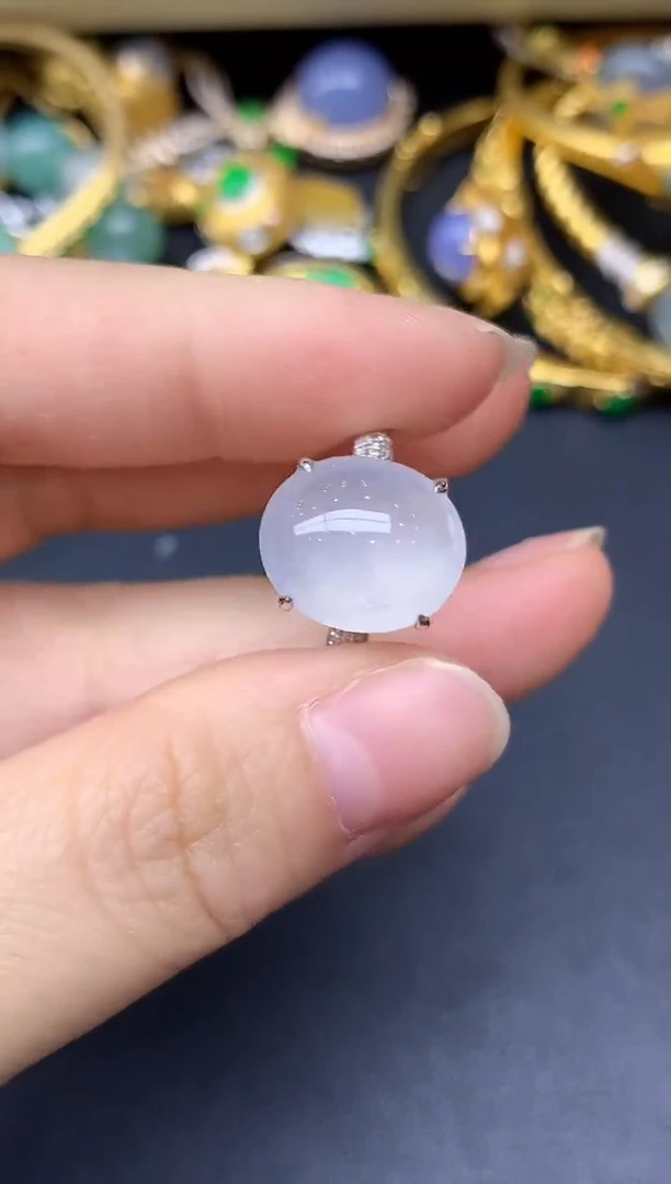 18K金镶嵌戒指翡翠362-雪姐翡翠天天见