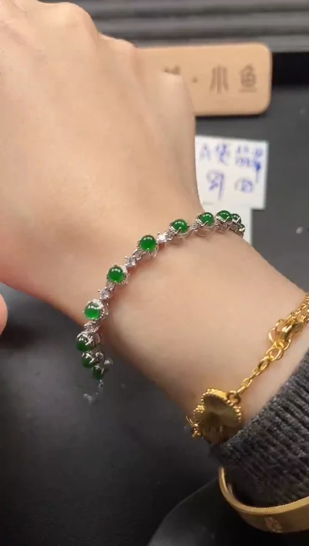 银S925镶嵌戒指翡翠51151