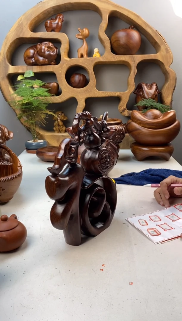 香樟木A32福字摆件/尺寸