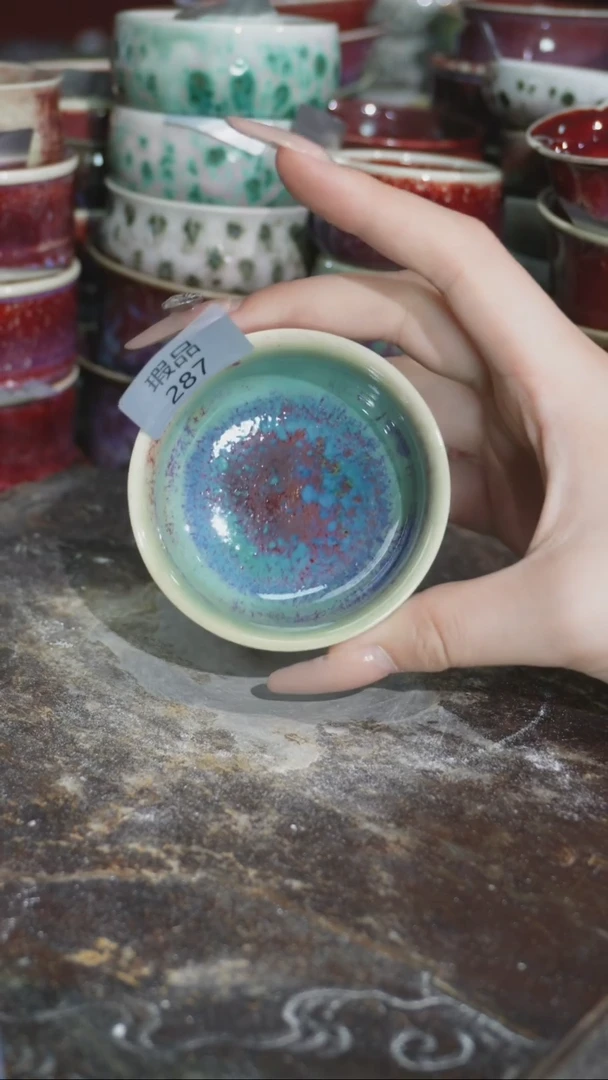 摆件精品窑变钧瓷茶器