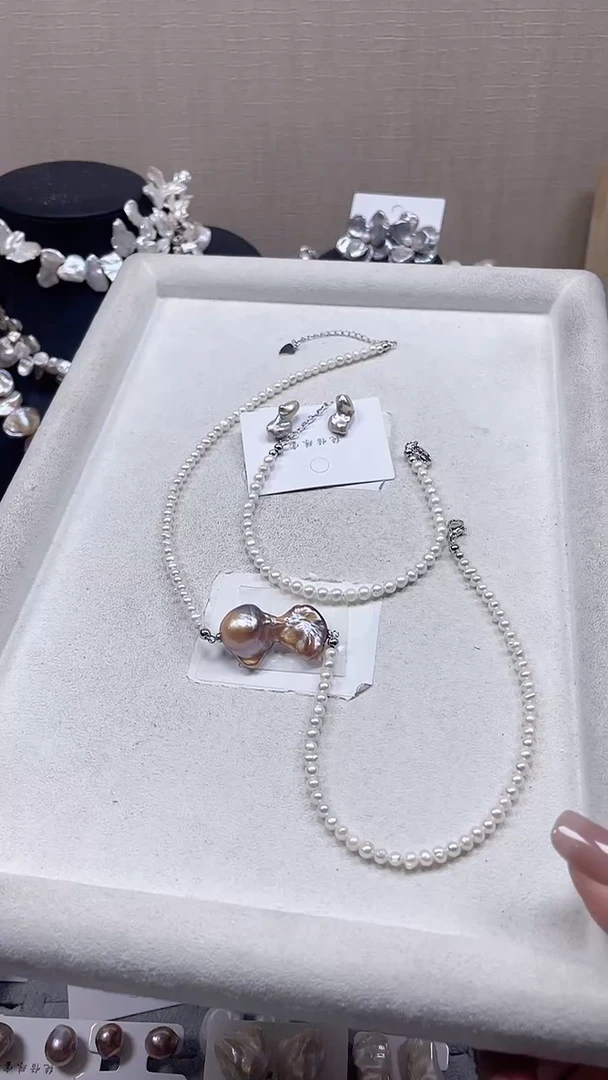 未镶嵌套装淡水珍珠【纯恬饰品】