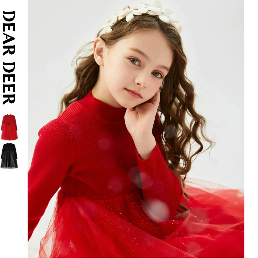 【直播清】迪迪鹿女大童冬季连衣裙毛线裙子C123421505