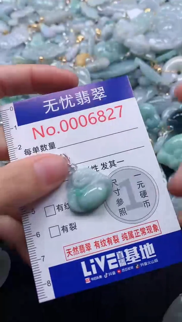 吊坠(不含链)未镶嵌翡翠6827