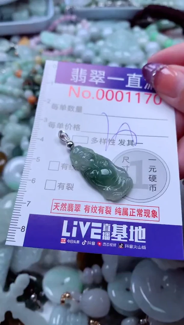 翡翠未镶嵌吊坠(不含链)1170