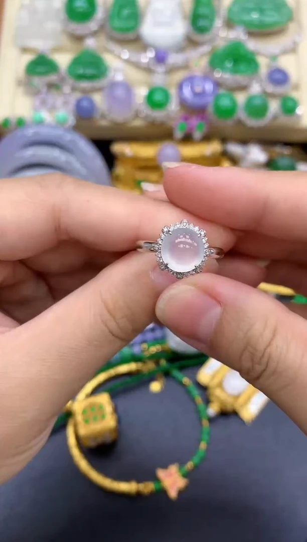 18K金镶嵌戒指翡翠193-中国好珍宝