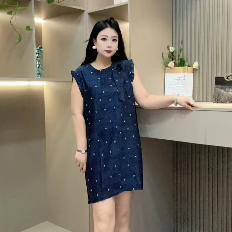 夏款洋气连衣裙-勾 2582小设计时尚法式显瘦遮肉胖MM大码女装新款