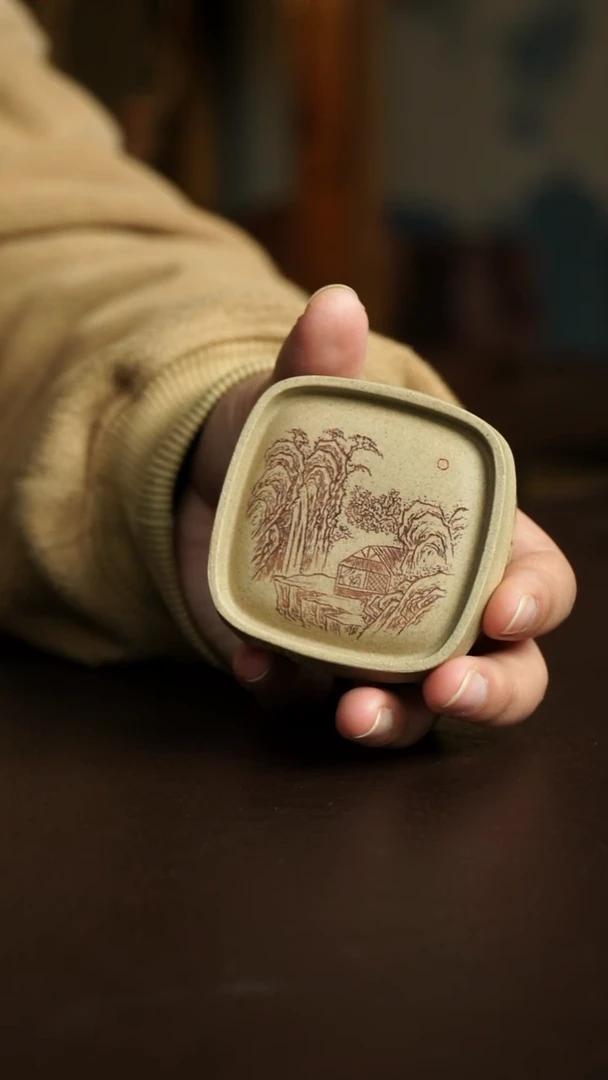 茶杯紫砂36号 山水竹节杯 双12炸漏 宜兴紫砂原矿作品
