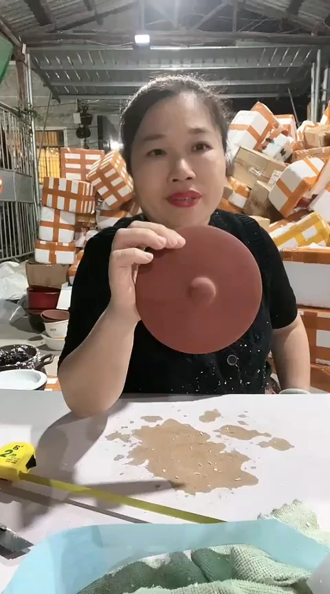 陶大瑕疵裂打磨14.5紫砂盖子