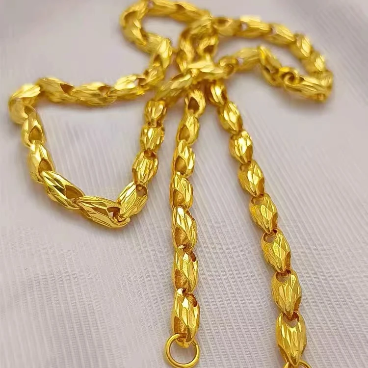 合金项链 合金材质【麦穗项链】时尚潮流金色霸气素款经典精美气质