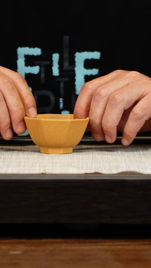 茶壶紫砂黄金段八方杯