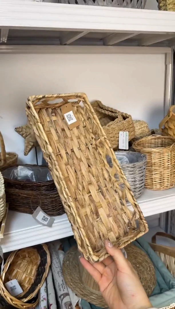 X***子微瑕捡漏长方形葫芦草浅盘