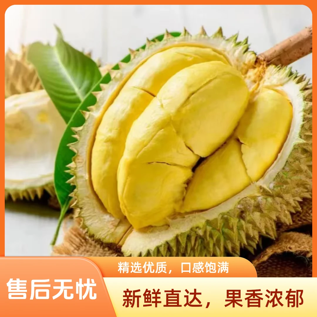 大拇哥泰国金枕树熟榴莲核小1.5kg保软糯香甜保出肉新鲜榴莲【全开果大果扒肉】 鲜榴莲杭州小时达榴莲金枕泰国