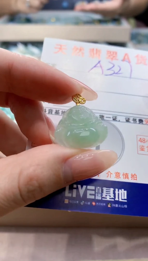 颈饰未镶嵌翡翠天然翡翠挂件