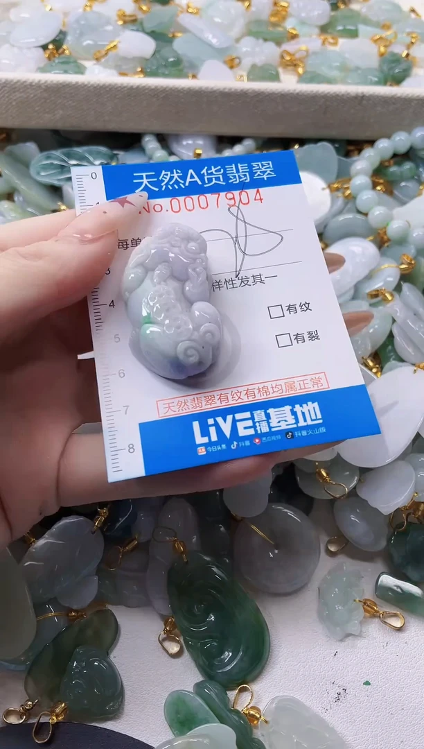 颈饰未镶嵌翡翠净货挂件-7904