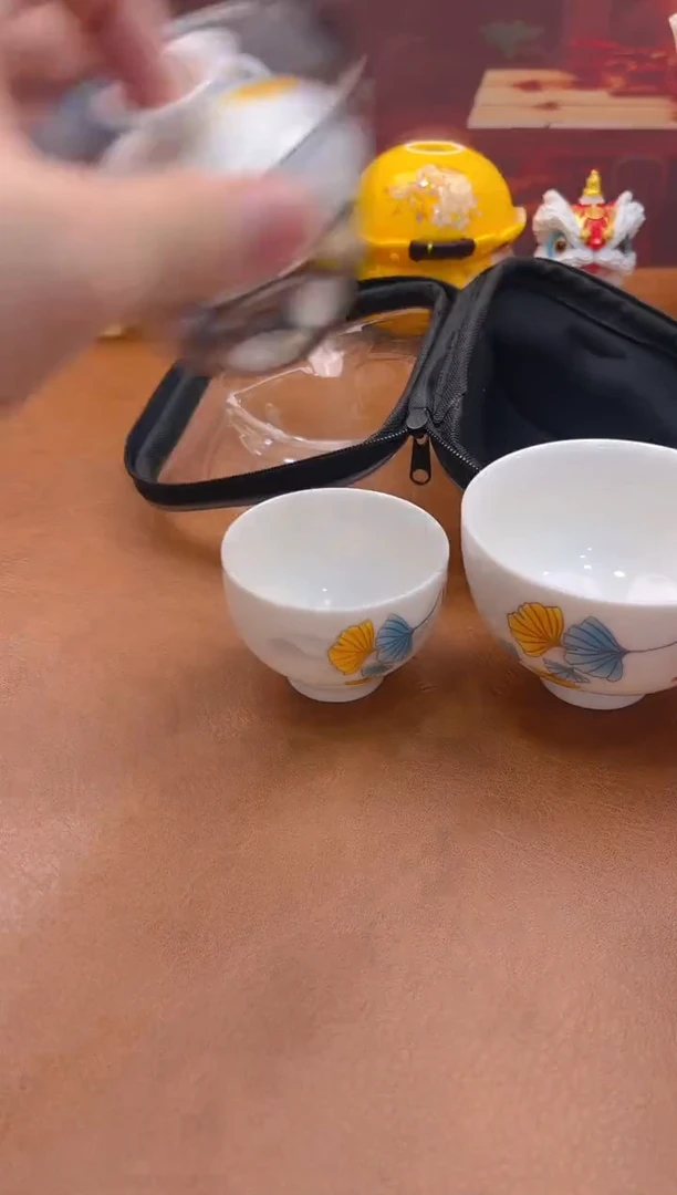 陶瓷茶具摆件旅行套组