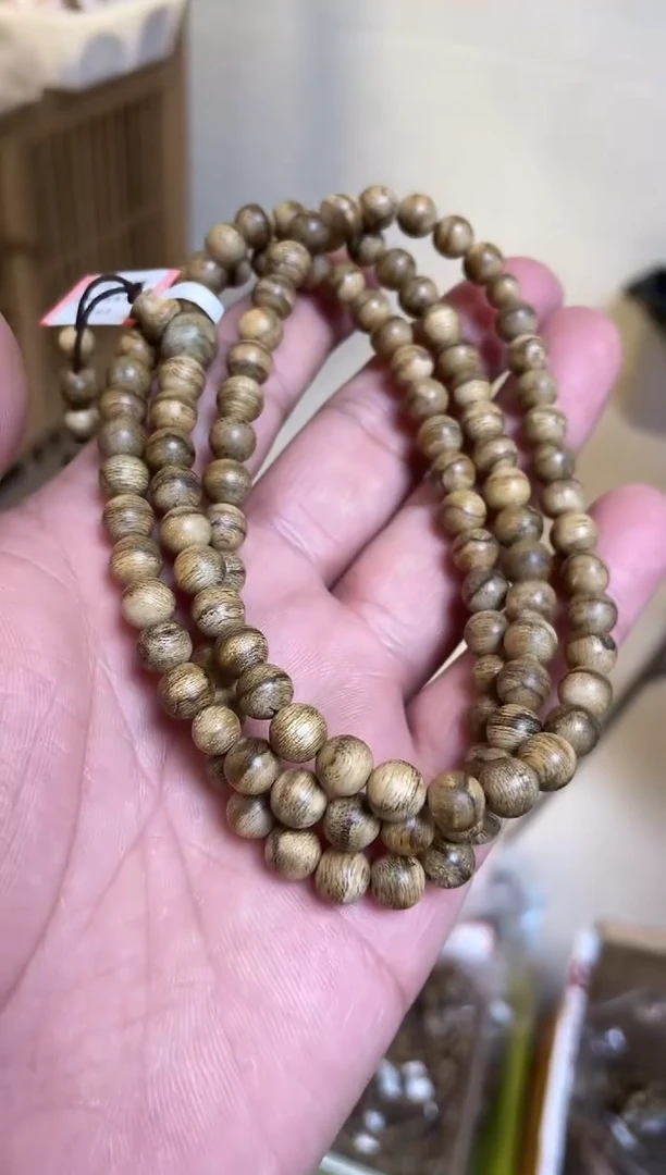【闪购商品】沉香手串达拉干圆珠长串蚁漏0.7+多样性发其一