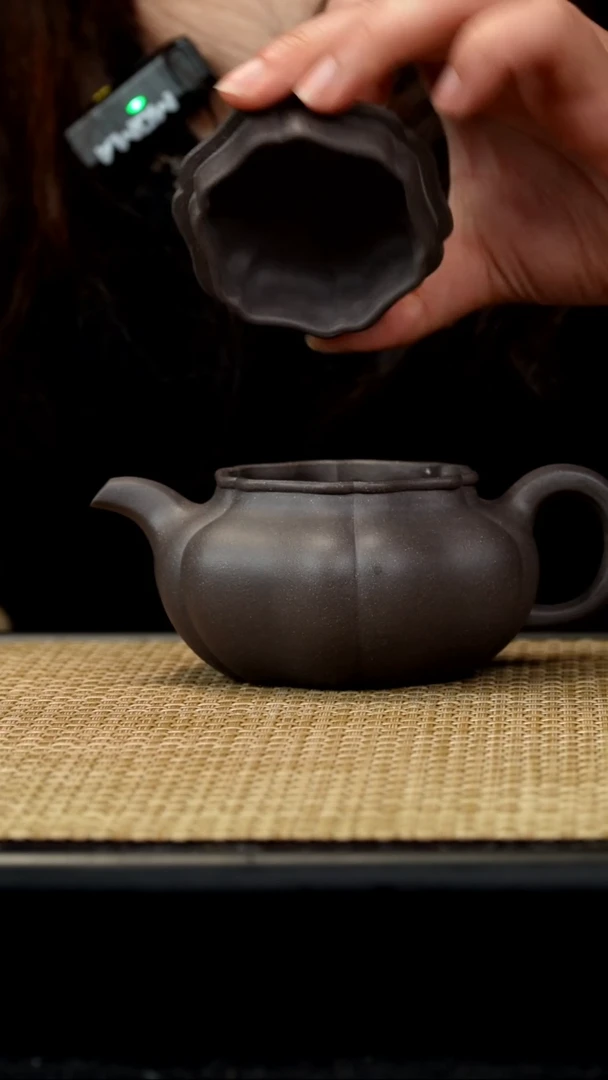 【闪购商品】紫砂茶壶天青葵仿古流口水2