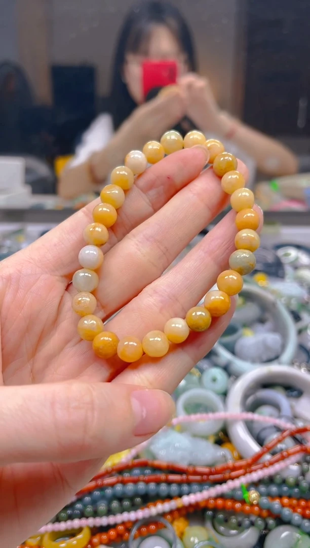 翡翠未镶嵌颈饰7MM/G/翡翠A货一图一物