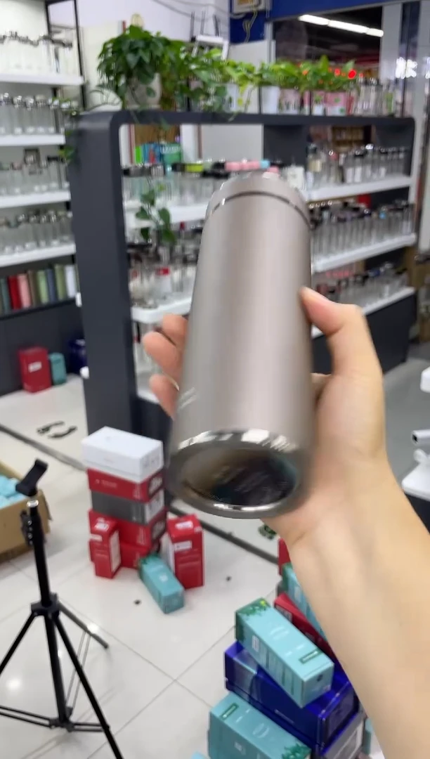 高硼硅玻璃无手柄款象家保温杯h126-550ml褐