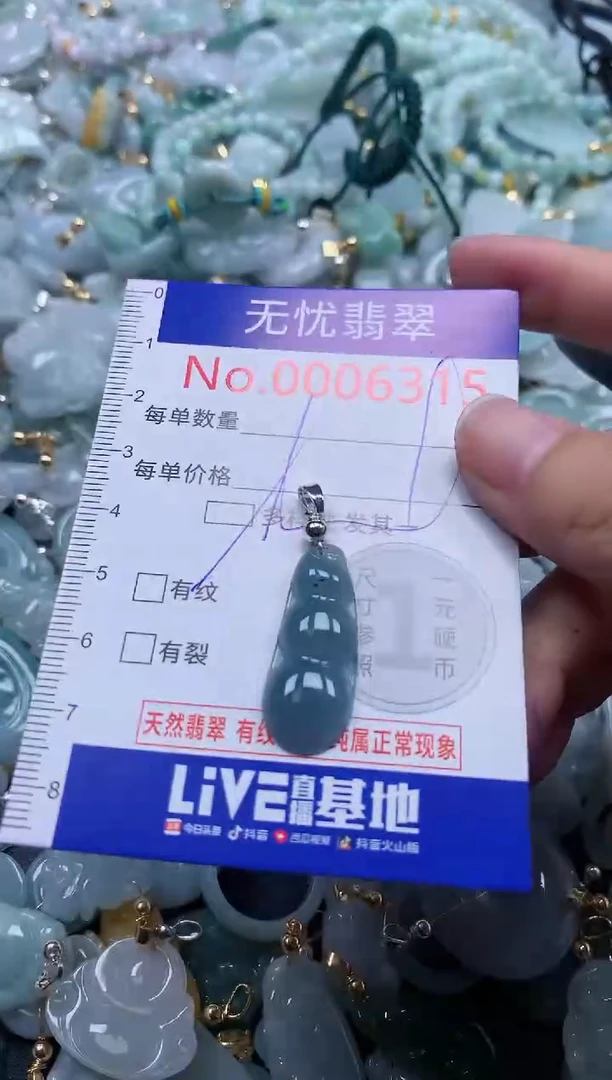 翡翠未镶嵌吊坠(不含链)6315