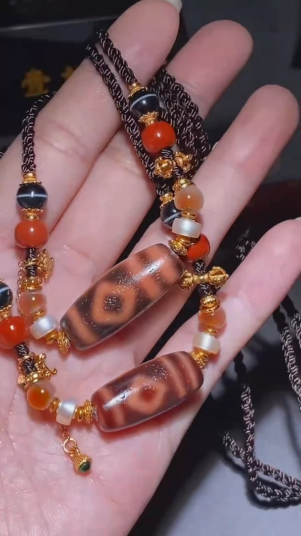 未镶嵌颈饰玛瑙/玉髓地门二眼锁骨链多样性发一个