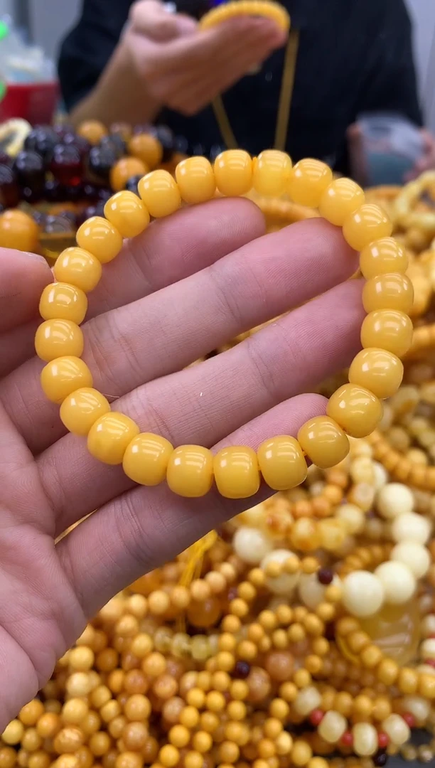 裸石蜜蜡未镶嵌手串