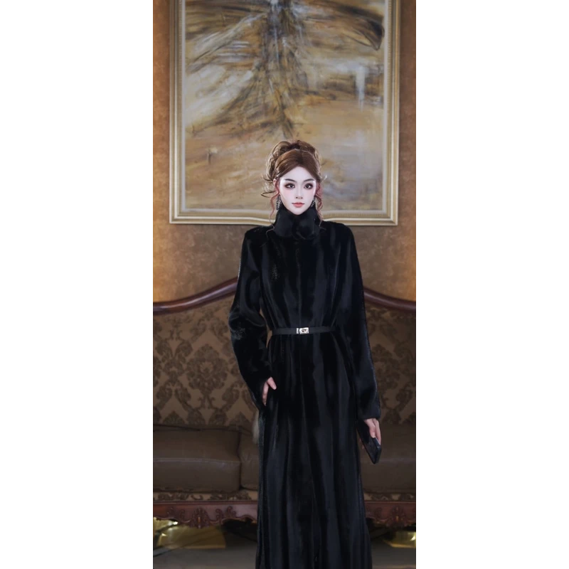 紫标轻奢抽刀工艺立领宝嘉美级光泽感毛毛外套猫妹妹推荐