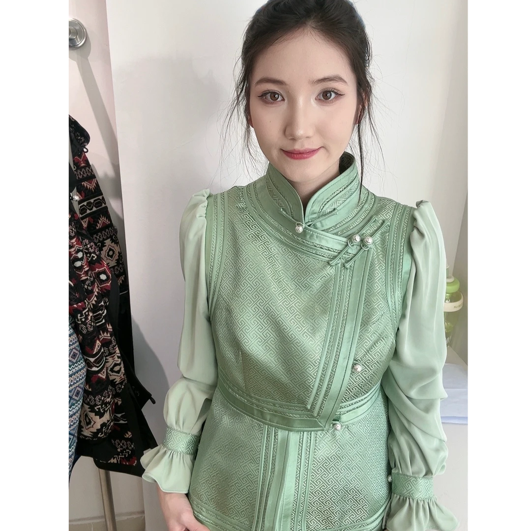 阿泯娜纱袖马甲XF257018