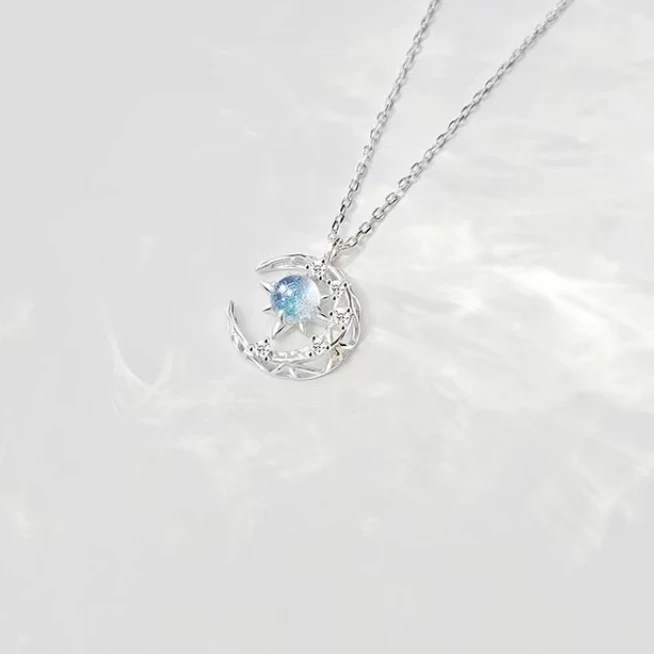 坠链均925银 【周圆圆专属】月亮星辰项链 轻奢小众高级感