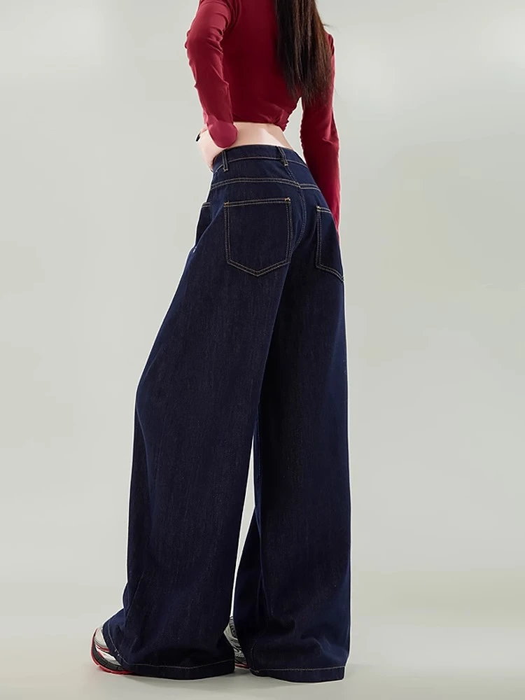 【运费+现货】阔腿牛仔裤女夏季新款高腰宽松显瘦直筒裤梨型身材裤