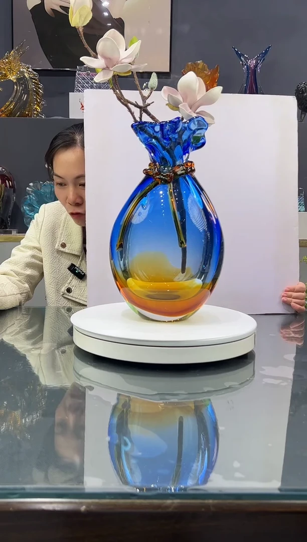 琉璃水晶琉璃花瓶1个
