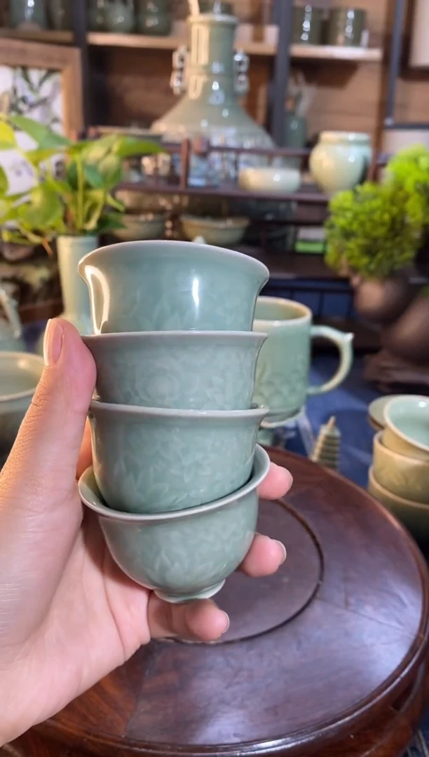 【闪购商品】100018失圆微瑕百花小杯4只