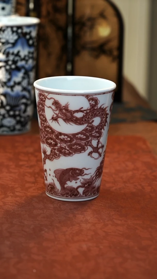 釉里红鱼化龙大可乐
