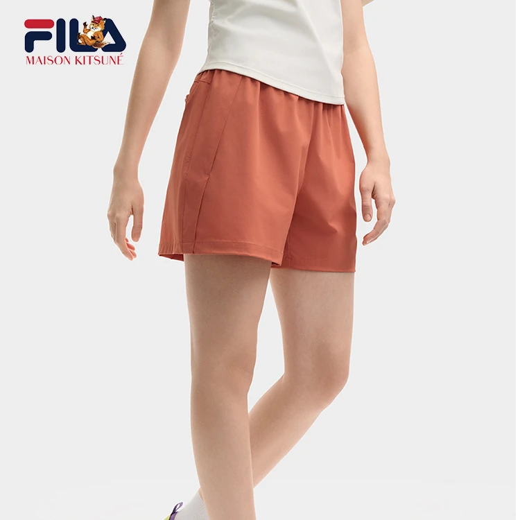 FILA斐乐女士梭织短裤2025夏季新款时尚休闲运动裤宽松透气三分裤