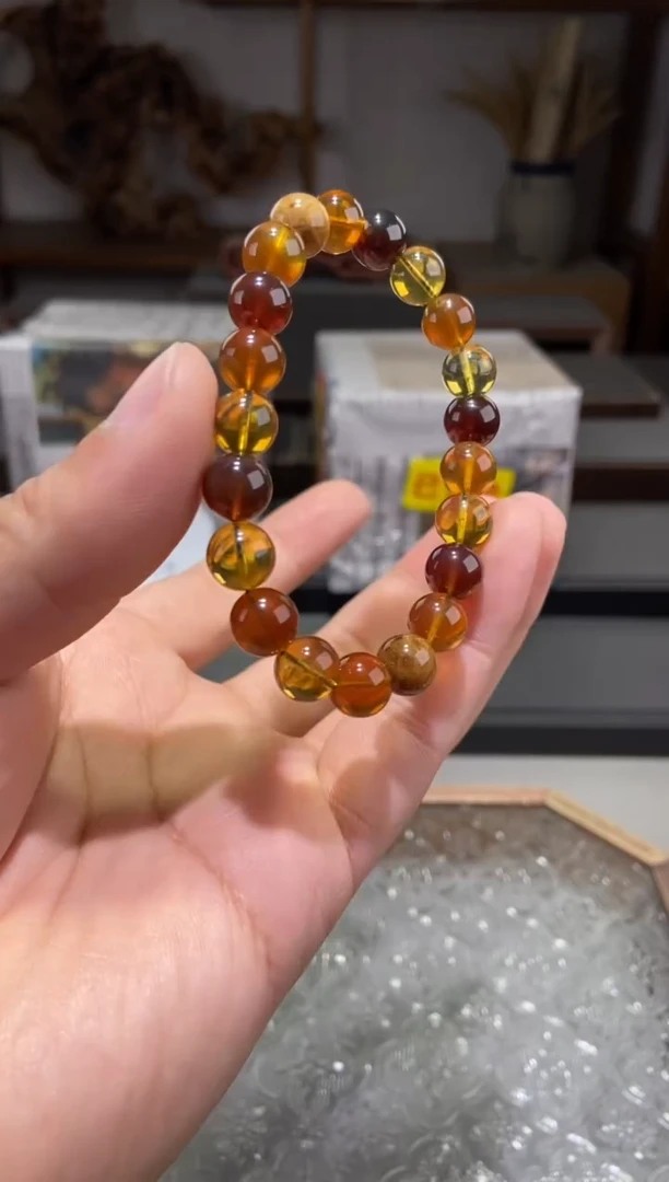 琥珀颈饰未镶嵌9+多宝108【多样性发货其中一条】